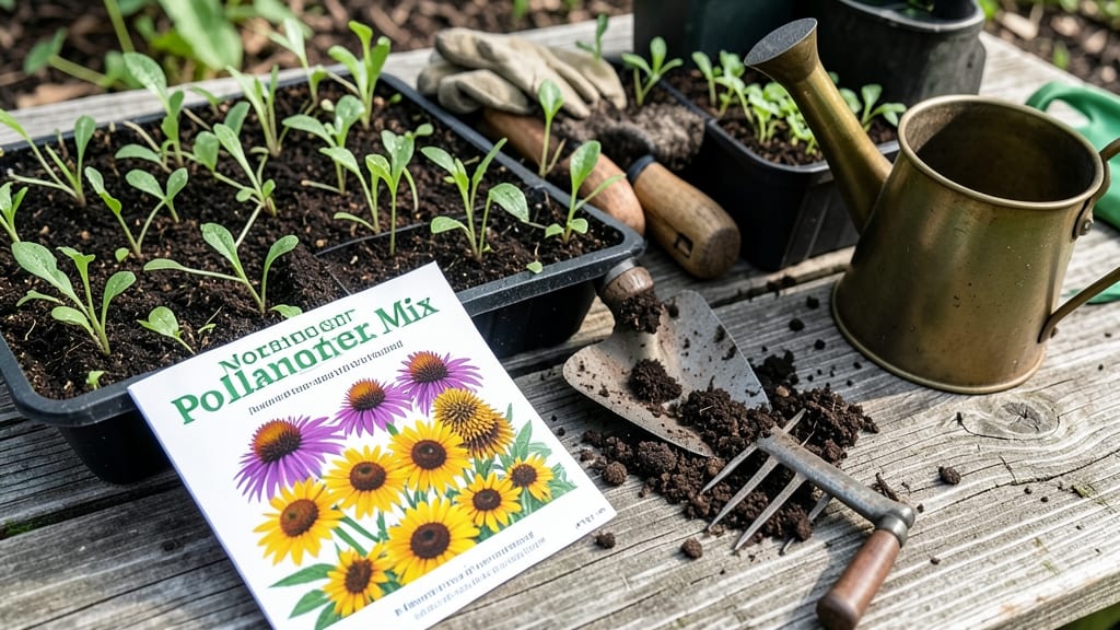 Northeast Pollinator Wildflower Seed Mix: Year-Round Blooms for Bees and Butterflies