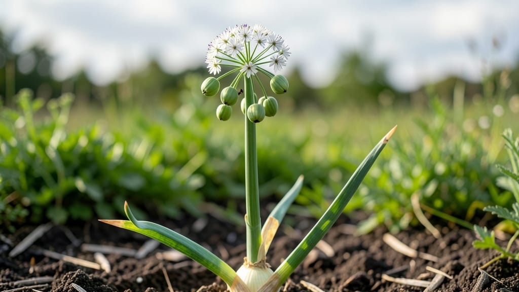 Green Onion Seed Pods: Twist-Free Harvesting for Viable Seeds Next Year