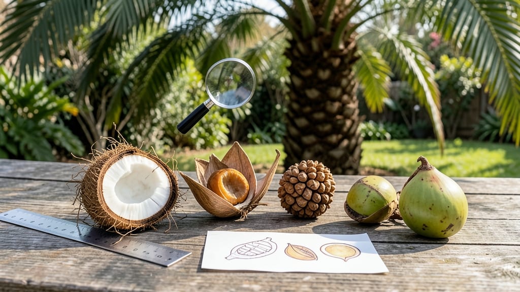 Palm Tree Seed Pods Identification: Visual Guide to Species by Shape and Size