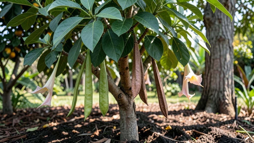 Brugmansia Seed Pods: Twist-Resistant Harvesting for Viable Germination Next Year